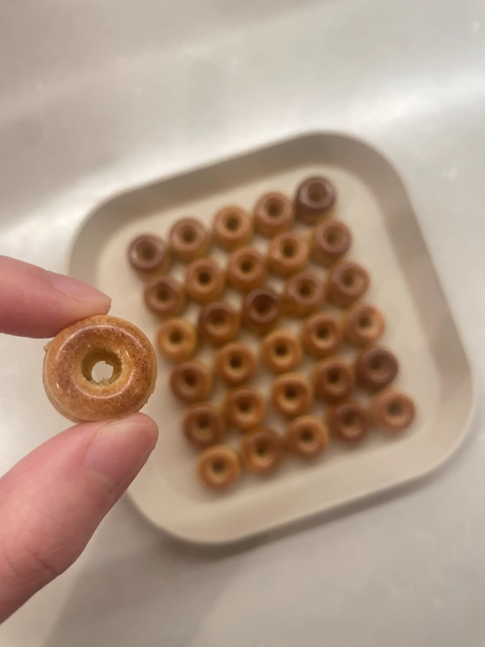Smolbites mini bites arranged on a tray