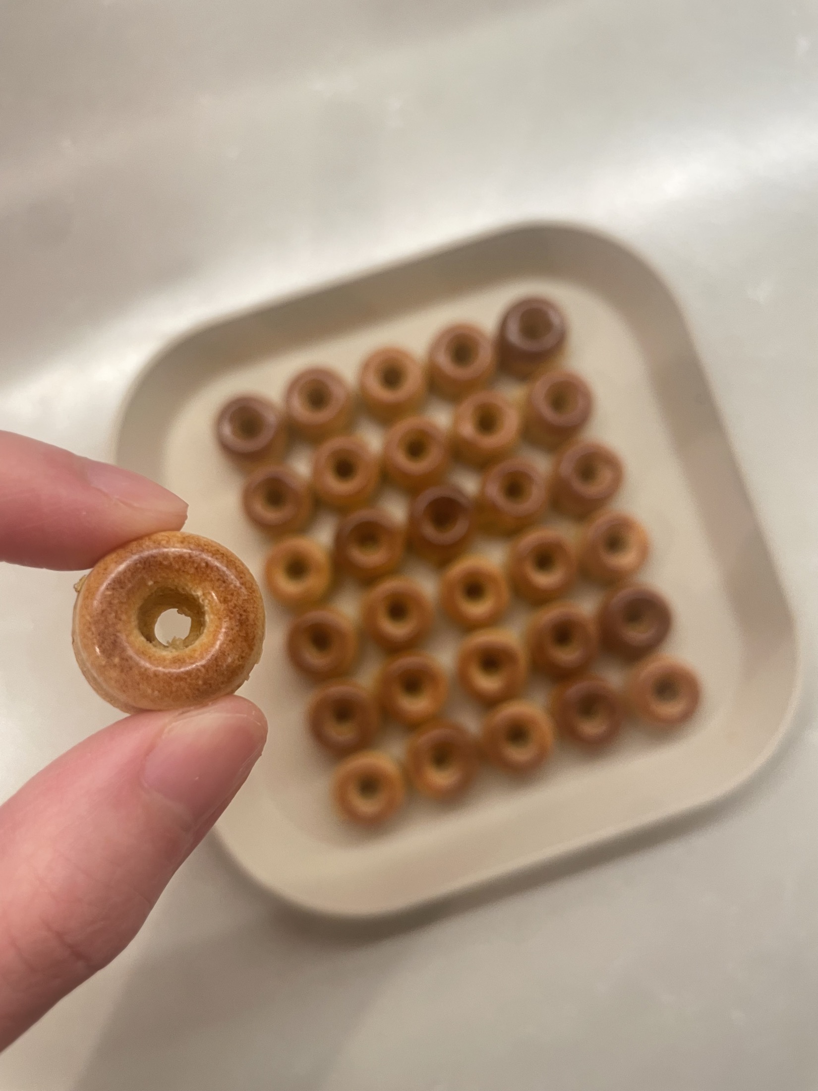 Smolbites mini bites arranged on a tray